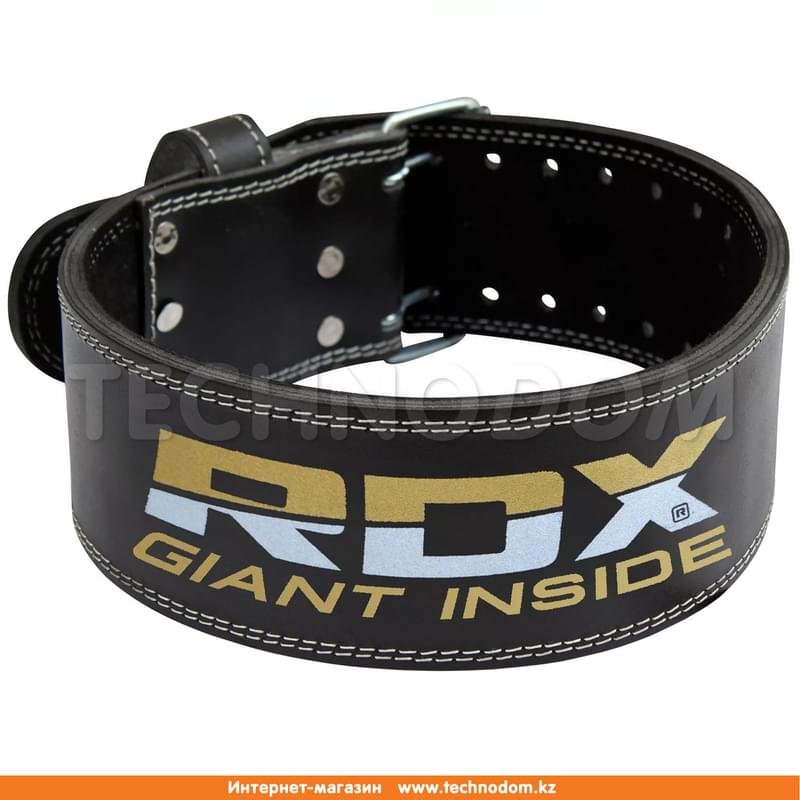 Пояс атлетический RDX Leather 4 Padded Training Lifting Belt (WBS-4RB, RDX, 580, L, черно-золотой) - фото #0