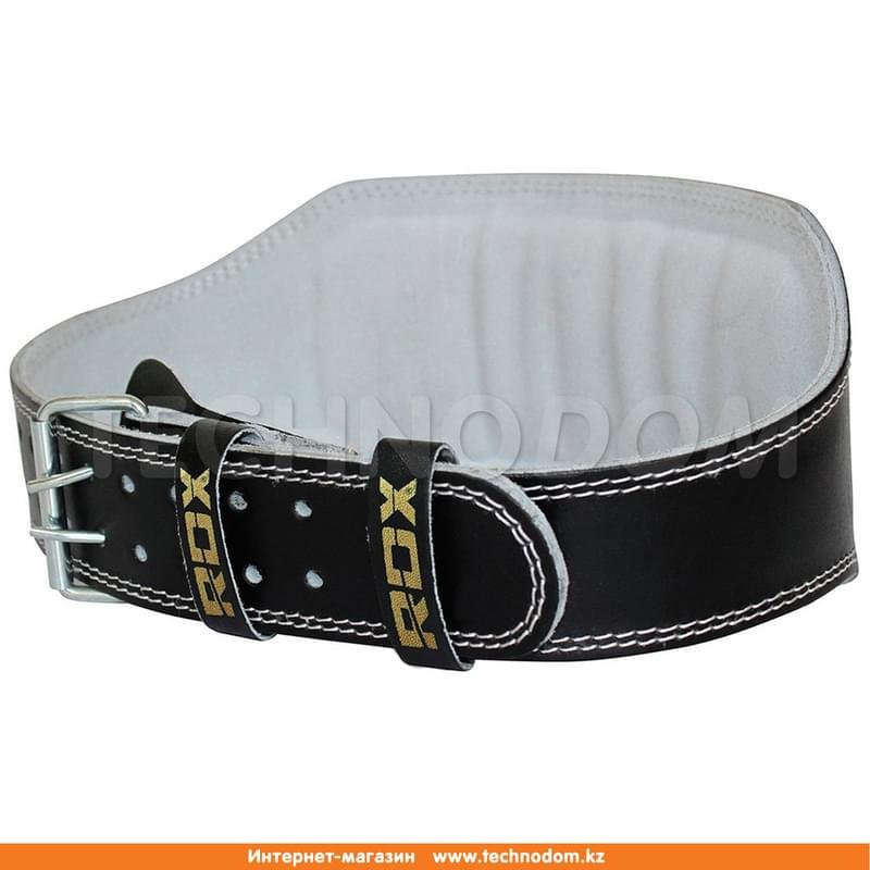 Пояс атлетический RDX Leather 4 Padded Training Lifting Belt (WBS-4RB, RDX, 580, L, черно-золотой) - фото #5