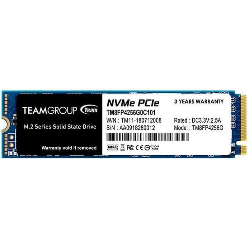 Внутренний SSD M.2 2280 256Gb Team Group MP34 PCIe 3.0x4 NVMe 3D (TM8FP4256G0C101) - фото #0