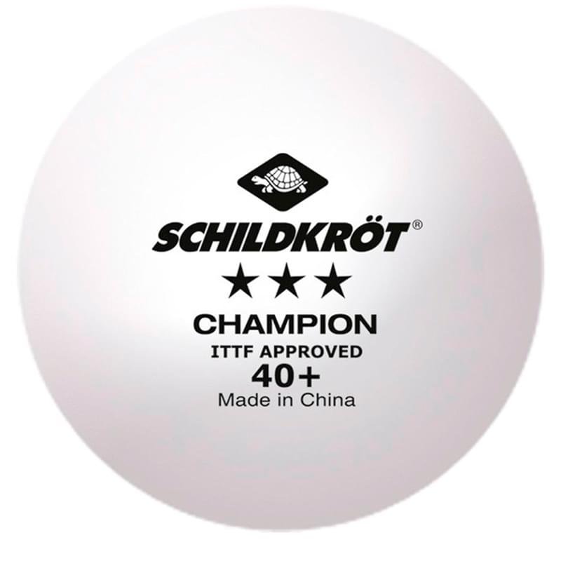Donic Schildkrot шарик для настольного тенниса TT-Ball 3 SternPoly 40+ (1шт) (40mm, white) - фото #0