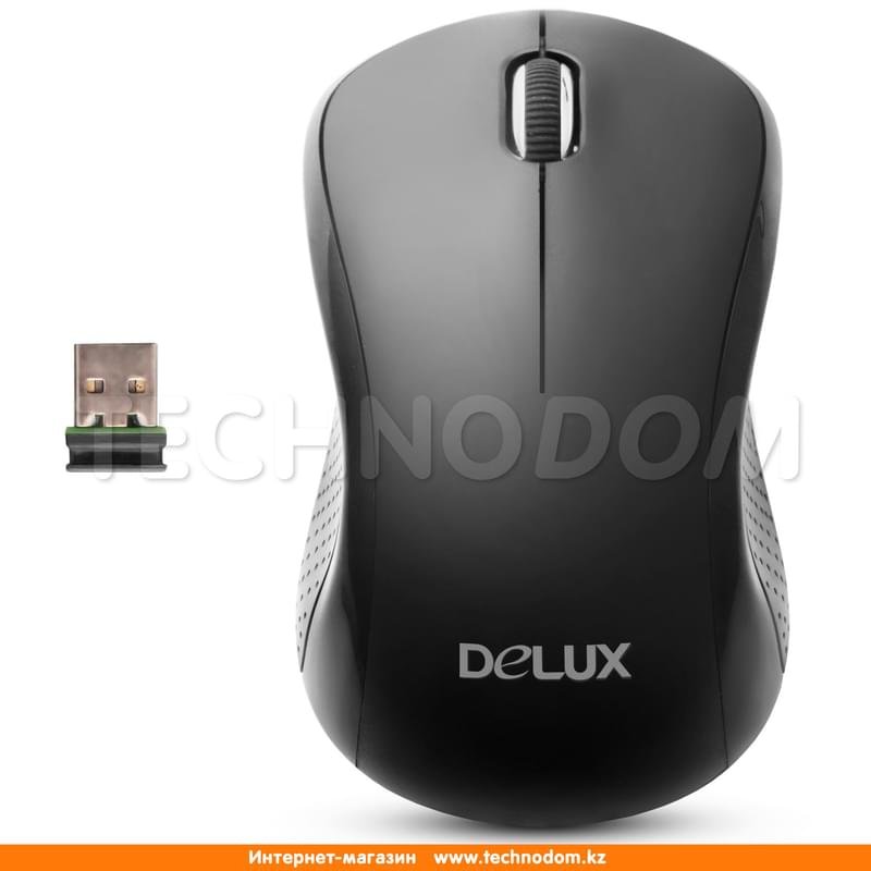 Мышка беспроводная USB Delux DLM-391OGB Black - фото #0