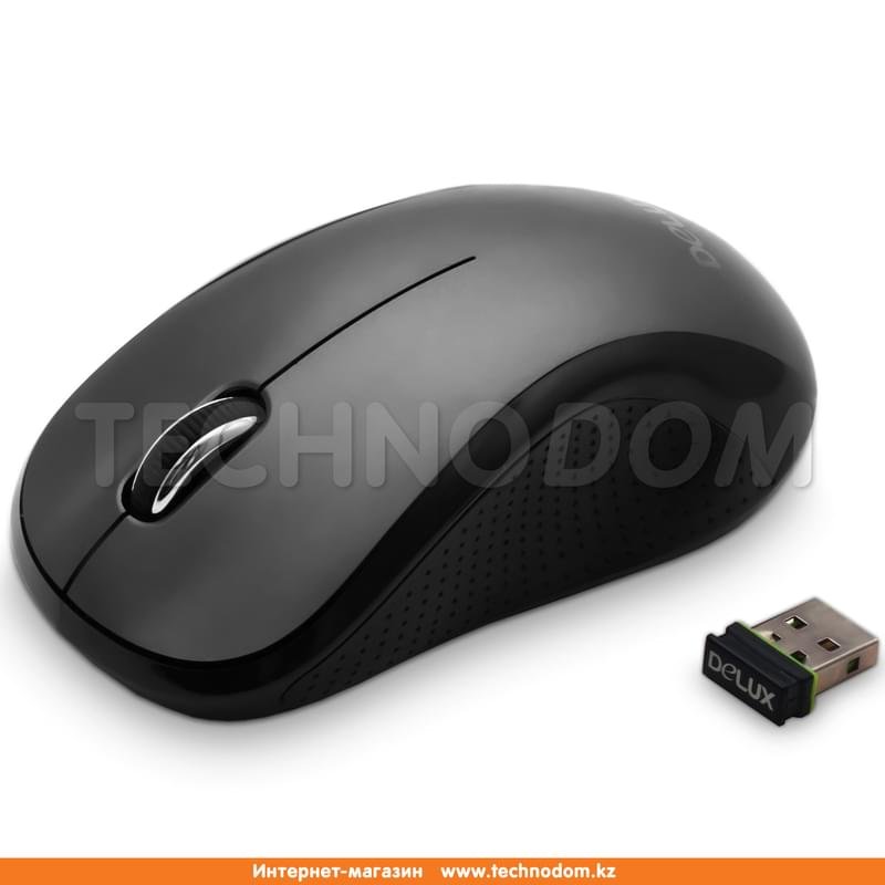 Мышка беспроводная USB Delux DLM-391OGB Black - фото #1