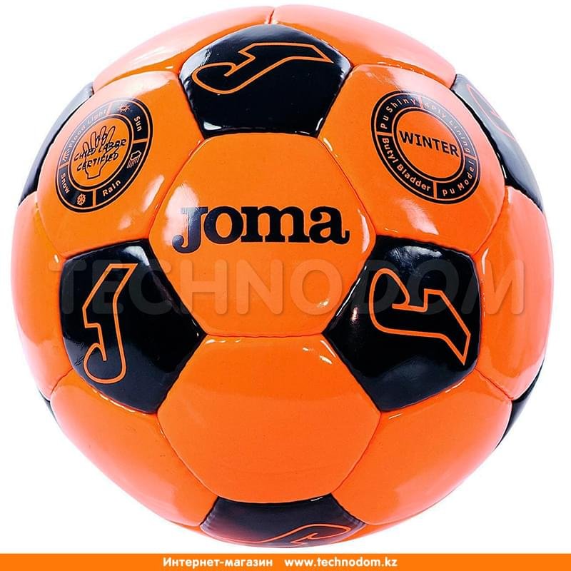 Joma мяч футбольный Balon W-Inter- T5 (T5, naranja- negro) - фото #0