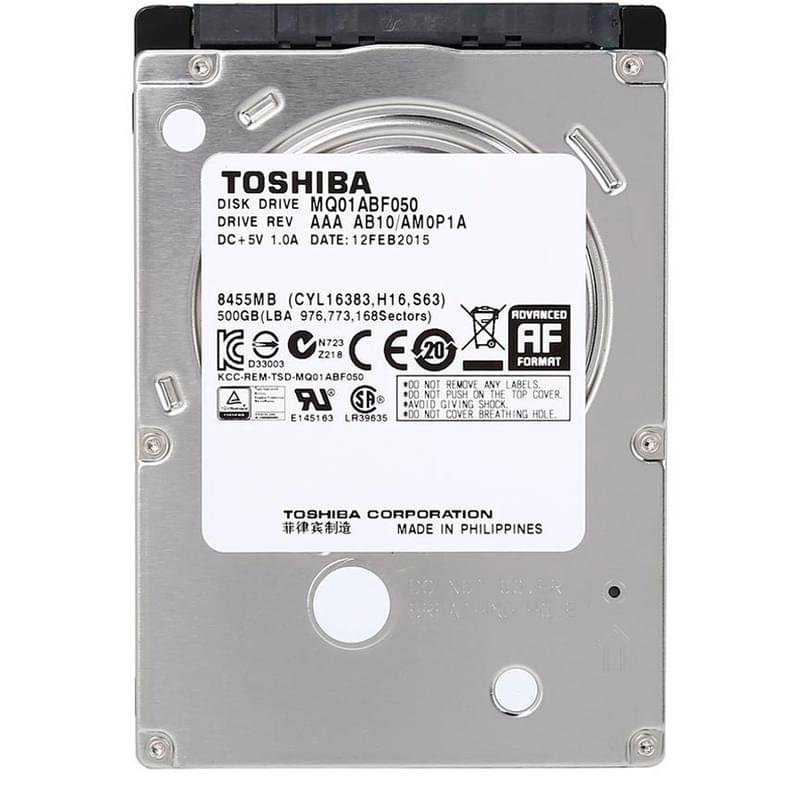 Внутренний HDD 2.5" 7мм 500GB Toshiba MQ01ABF050, SATA-III (MQ01ABF050) - фото #0