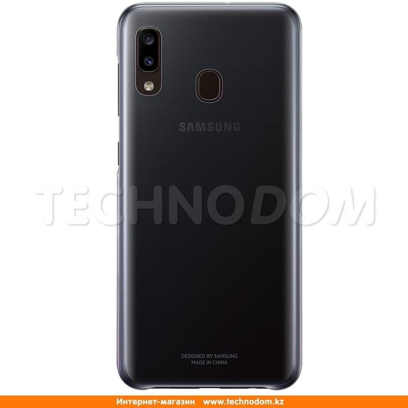 Чехол для Samsung Galaxy A20, Gradation Cover, Black (EF-AA205CBEGRU) - фото #1