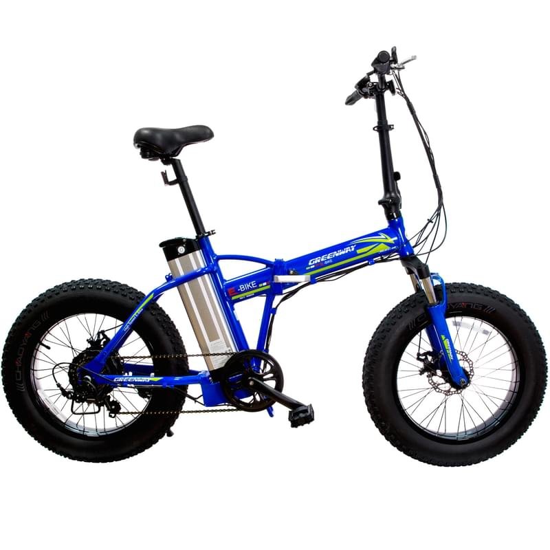 Электровелосипед Greenway 500W, 48V/17.5AH, 20" Blue/Green (20FD068) - фото #0