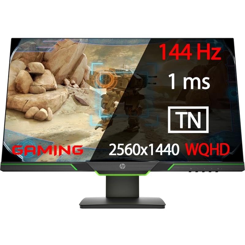 Монитор Игровой 27" HP 27xq 3WL54AA 2560x1440 16:9 TN 144ГЦ (HDMI+DP) Black - фото #0