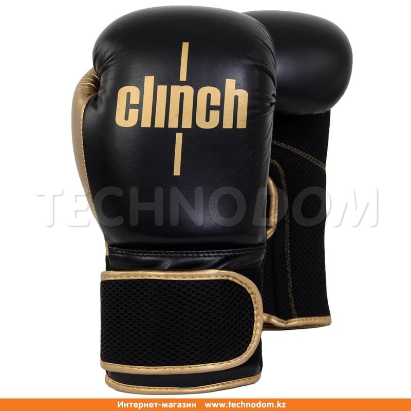 Перчатки боксерские Clinch Aero (C135, Clinch, 12 oz, черно-золотой) - фото #1