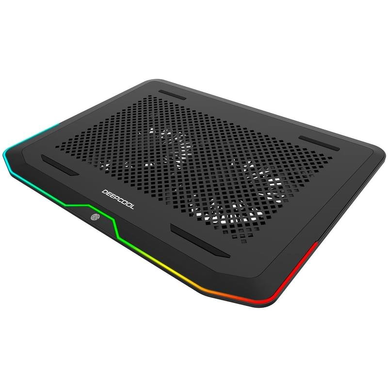 Охлаждающая подставка для ноутбука Deepcool N80 c RGB подсветкой до 17", Черный - фото #0