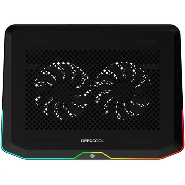 Охлаждающая подставка для ноутбука Deepcool N80 c RGB подсветкой до 17", Черный - фото #1