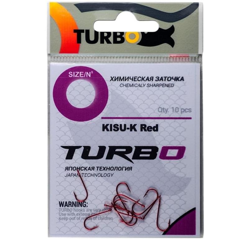 Крючки TURBO KISU-K (Red) 8 (10 шт) - фото #0