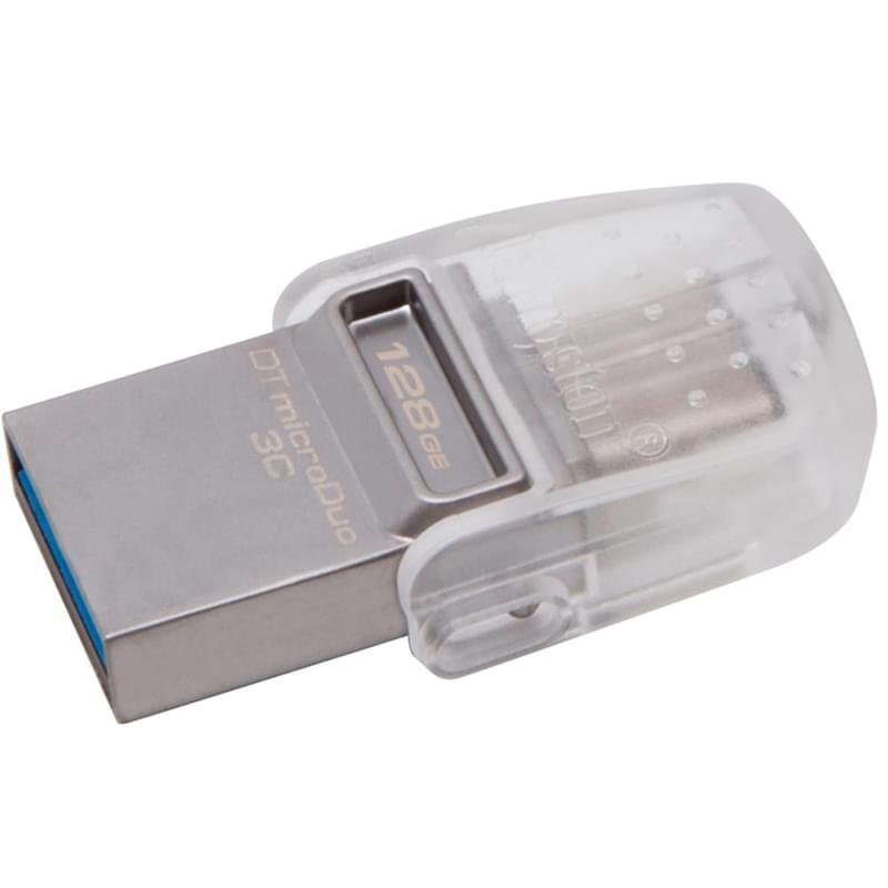 USB Флешка 128GB Kingston DataTraveler Type-A/C 3.1 Gen 1 (3.0) OTG Metal (DTDUO3C/128G) - фото #0