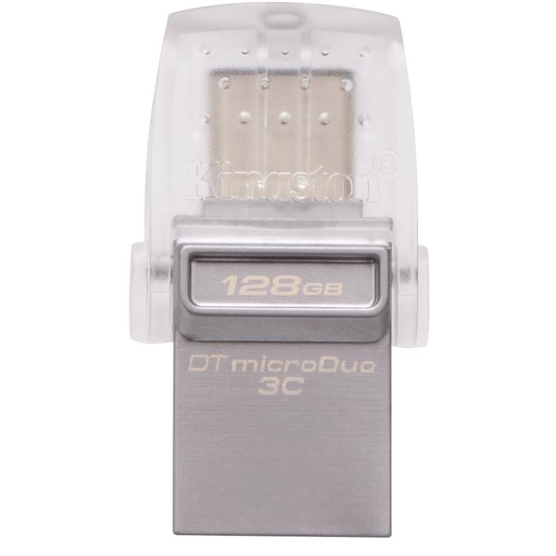 USB Флешка 128GB Kingston DataTraveler Type-A/C 3.1 Gen 1 (3.0) OTG Metal (DTDUO3C/128G) - фото #1