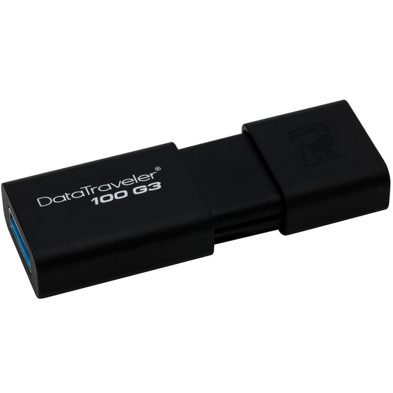 USB Флешка 16GB Kingston DataTraveler Type-A 3.1 Gen 1 (3.0) Black (DT100G3/16GB) - фото #1