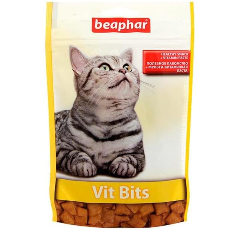 Подушечки Beaphar Vit Bits с мультивитаминной пастой для кошек - фото #0