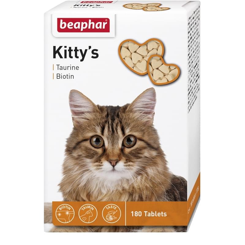 Кормовая добавка Beaphar Kitty's + Taurine-Biotine с биотином и таурином для кошек - фото #0