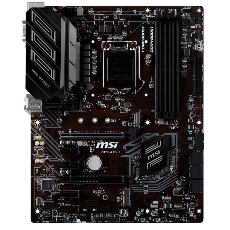 Материнская плата MSI Z390-A PRO LGA1151 4DDR4 PCI-E 2x16 4x1 (DP+DVI-D+VGA) ATX - фото #0