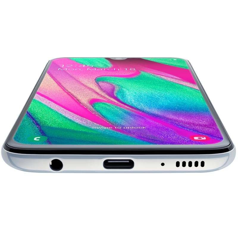 Смартфон Samsung Galaxy A40 64GB White - фото #7