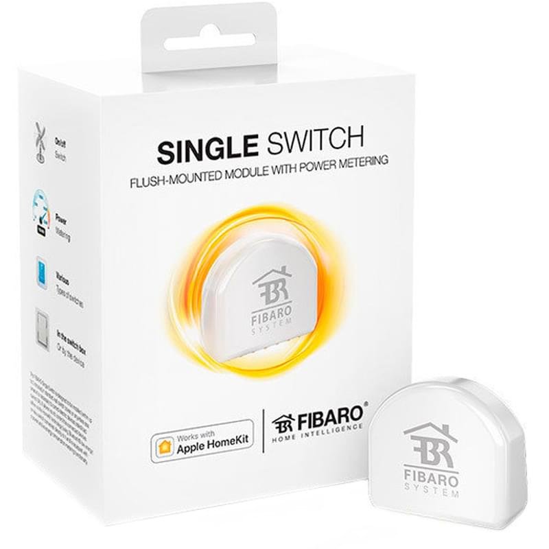 Fibaro Single Switch Встраиваемое реле для управления светом Apple Homekit - фото #0