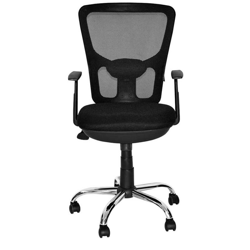 Кресло для сотрудников, сетка, черный, 62*57*99-109 - фото #0