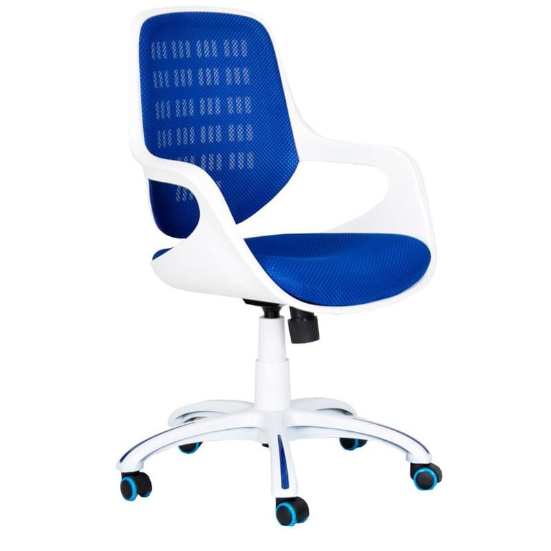 Кресло для сотрудников, сетка, L-015, Синий, 65*56*90-98 - фото #1