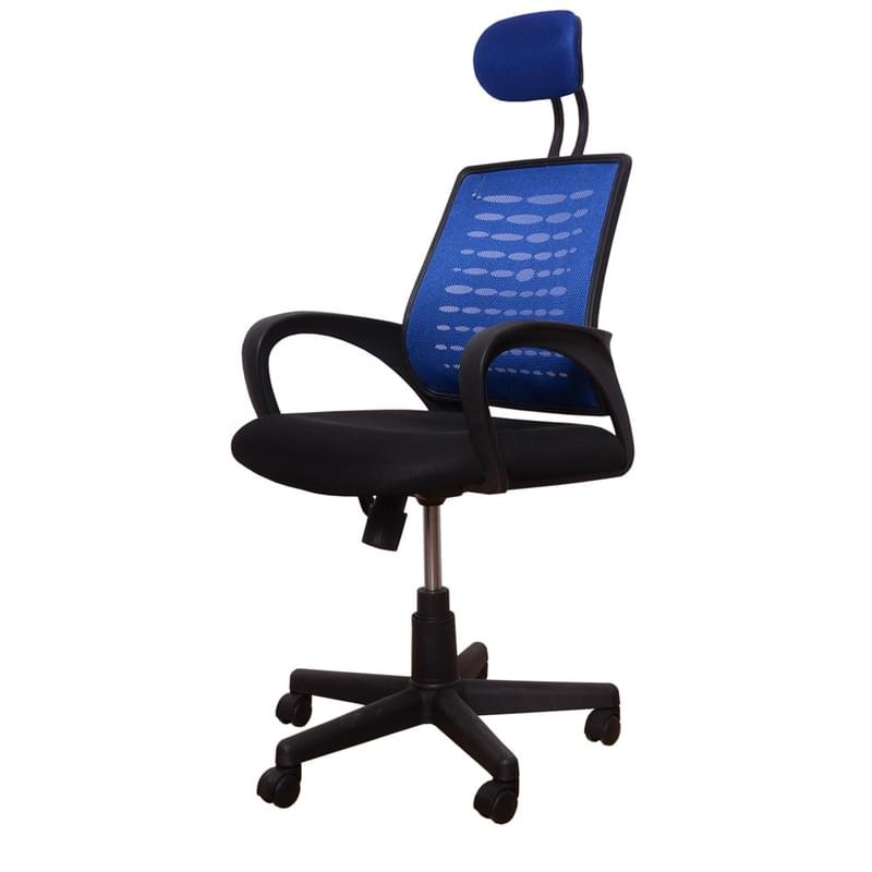 Кресло для сотрудников, Крестовина пластиковая, Синий, 49*51*108-119 - фото #1