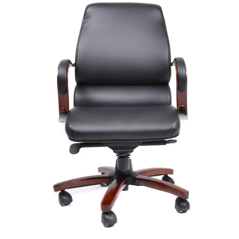 Кресло для сотрудников, искусственная кожа, черный, 61*62*99-106 - фото #0