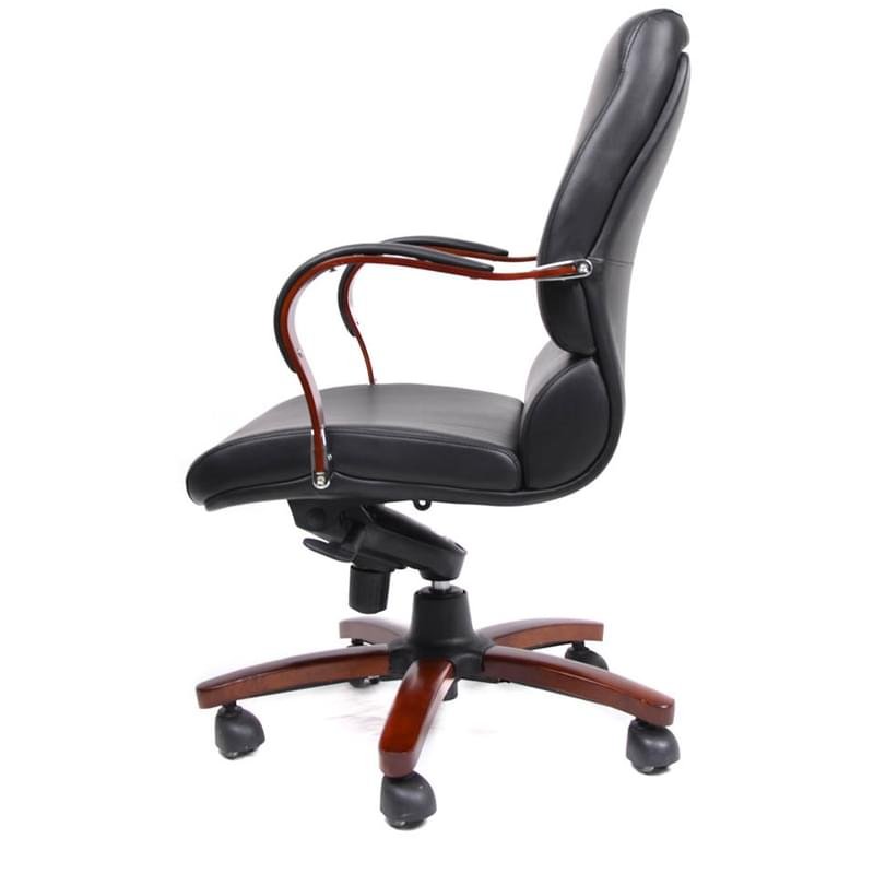 Кресло для сотрудников, искусственная кожа, черный, 61*62*99-106 - фото #2