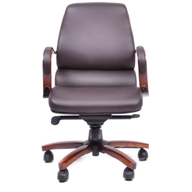 Кресло для сотрудников, искусственная кожа, коричневый, 61*62*99-106 - фото #0