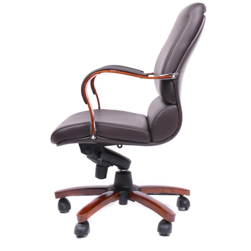 Кресло для сотрудников, искусственная кожа, коричневый, 61*62*99-106 - фото #2