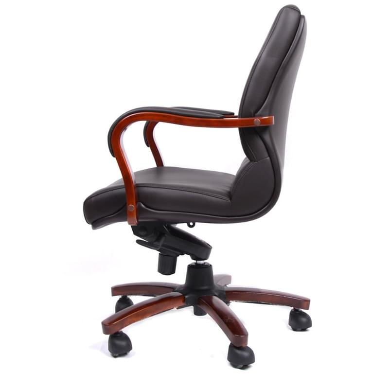 Кресло для сотрудников, искусственная кожа, коричневый, 61*69*111-118 - фото #2