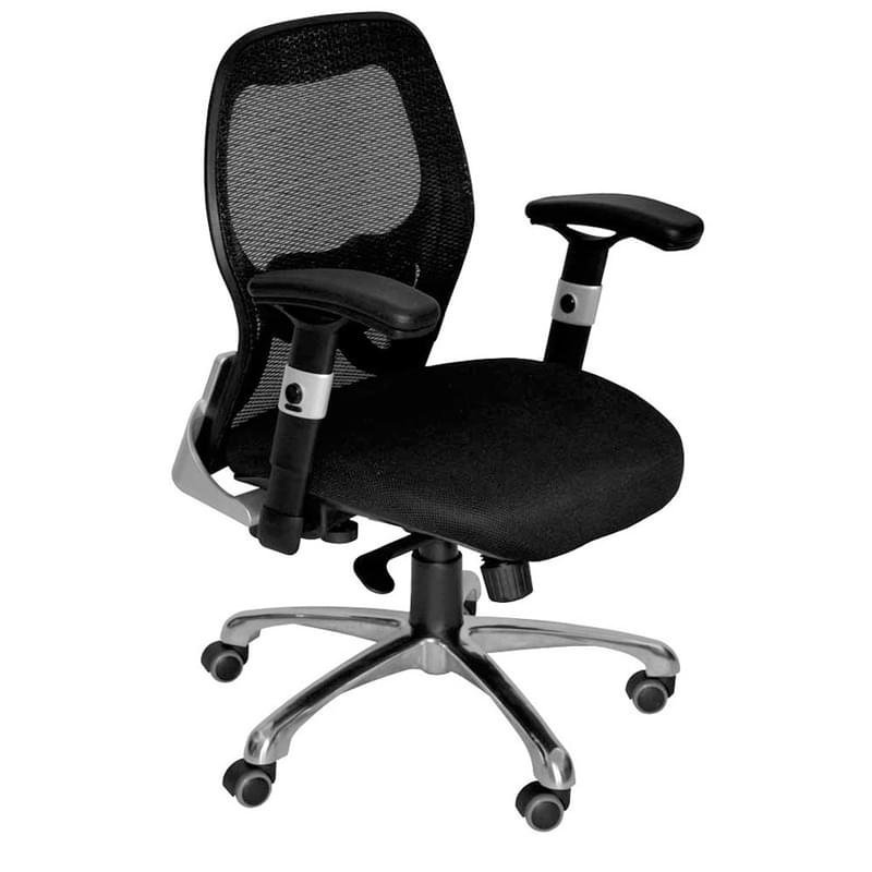 Кресло для сотрудников, черный, 59*60*99-107 - фото #1