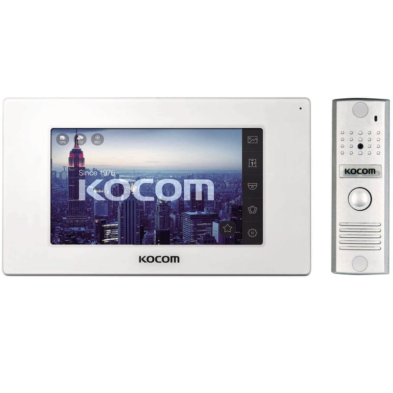 Комплект видеодомофона Kocom KCV-544SD+KC-MC20(W) - фото #0