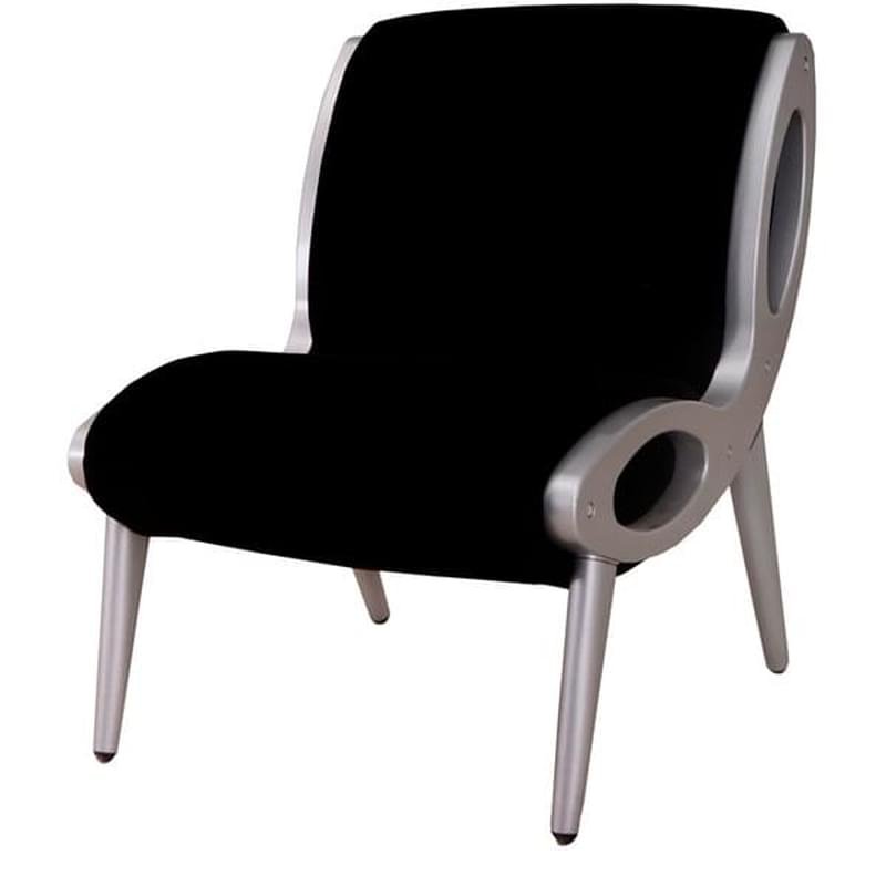 Кресло, велюр черный черный 62*74*80 - фото #1