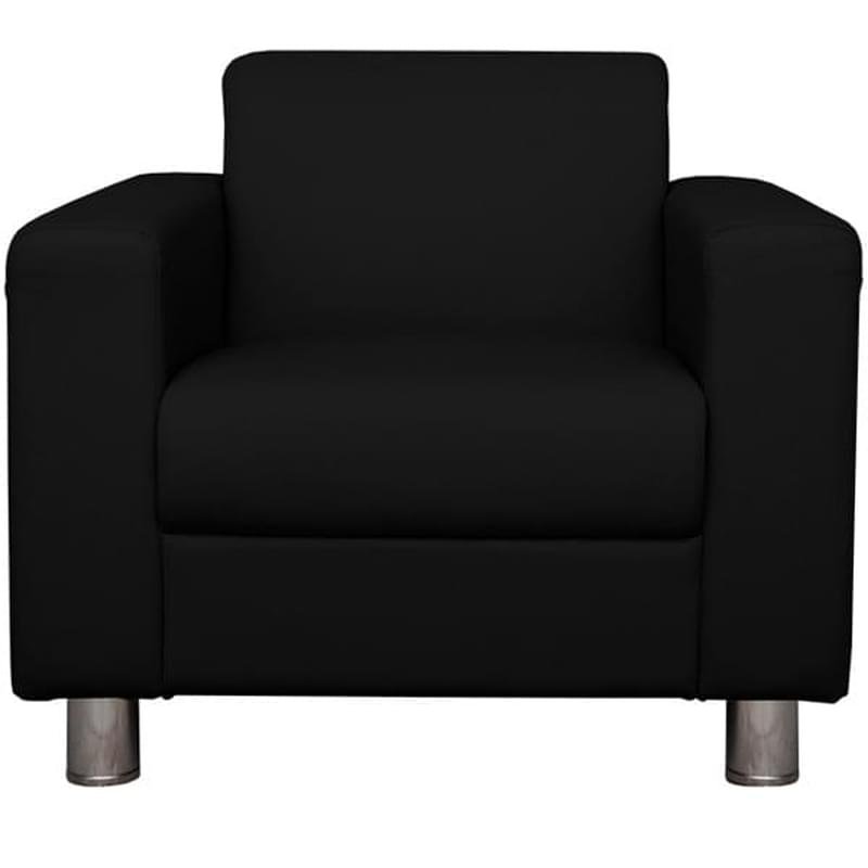 Кресло, искусственная кожа, черный - фото #0
