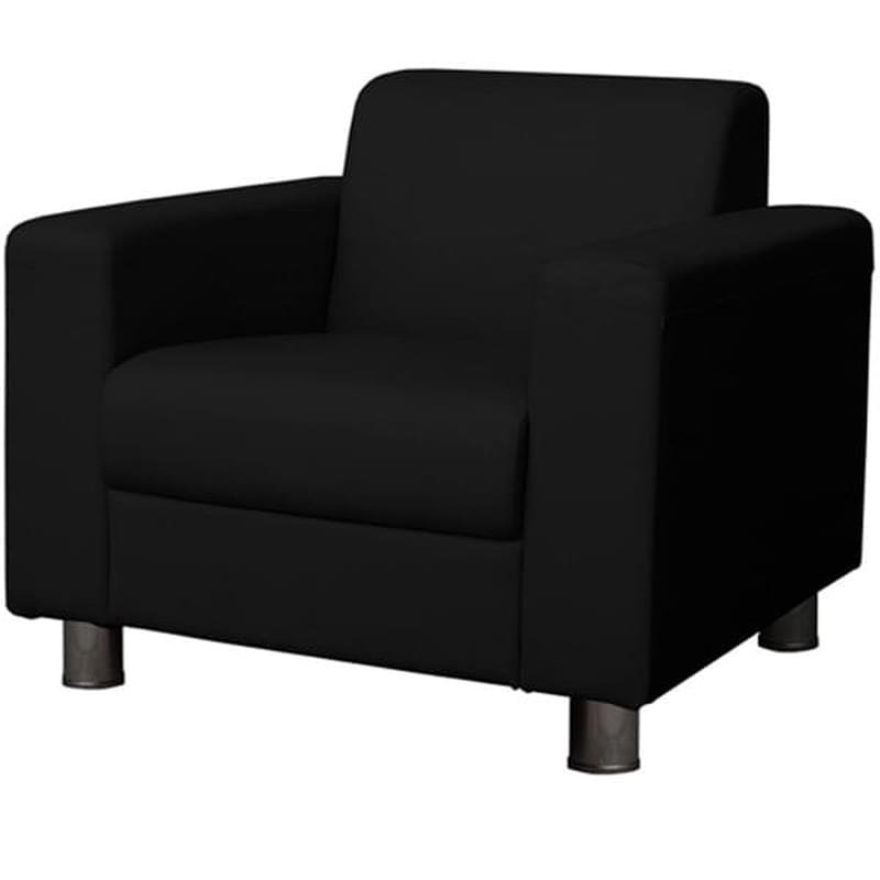 Кресло, искусственная кожа, черный - фото #1