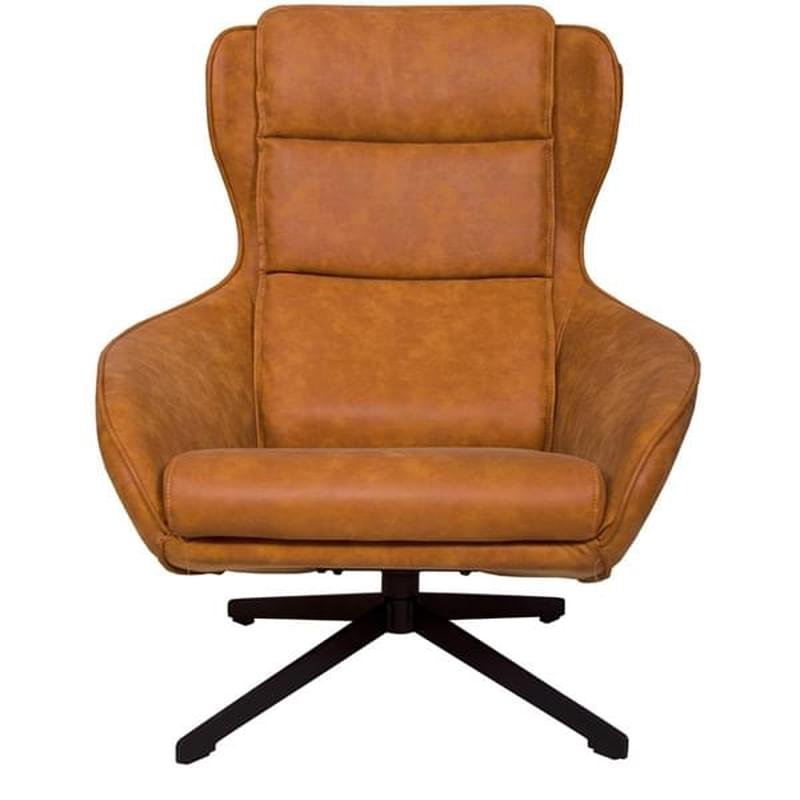 Кресло, искусственная кожа, коричневый, 82*78*102 - фото #0