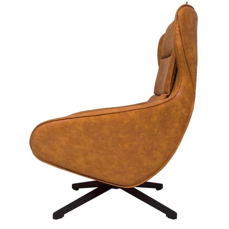 Кресло, искусственная кожа, коричневый, 82*78*102 - фото #2