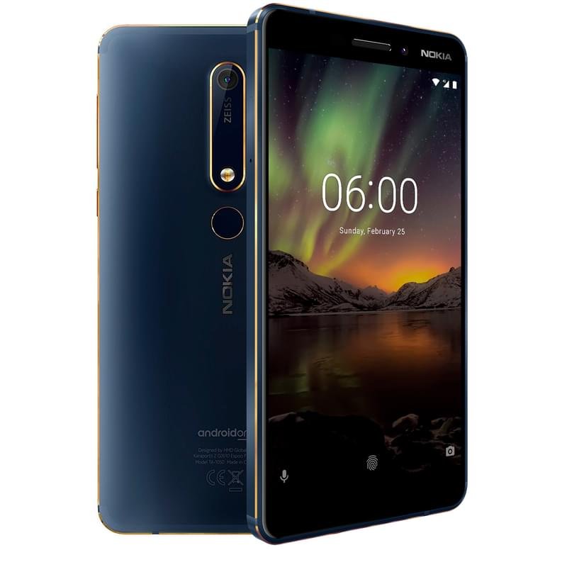 Смартфон Nokia 6.1 32GB Blue/Gold - фото #0