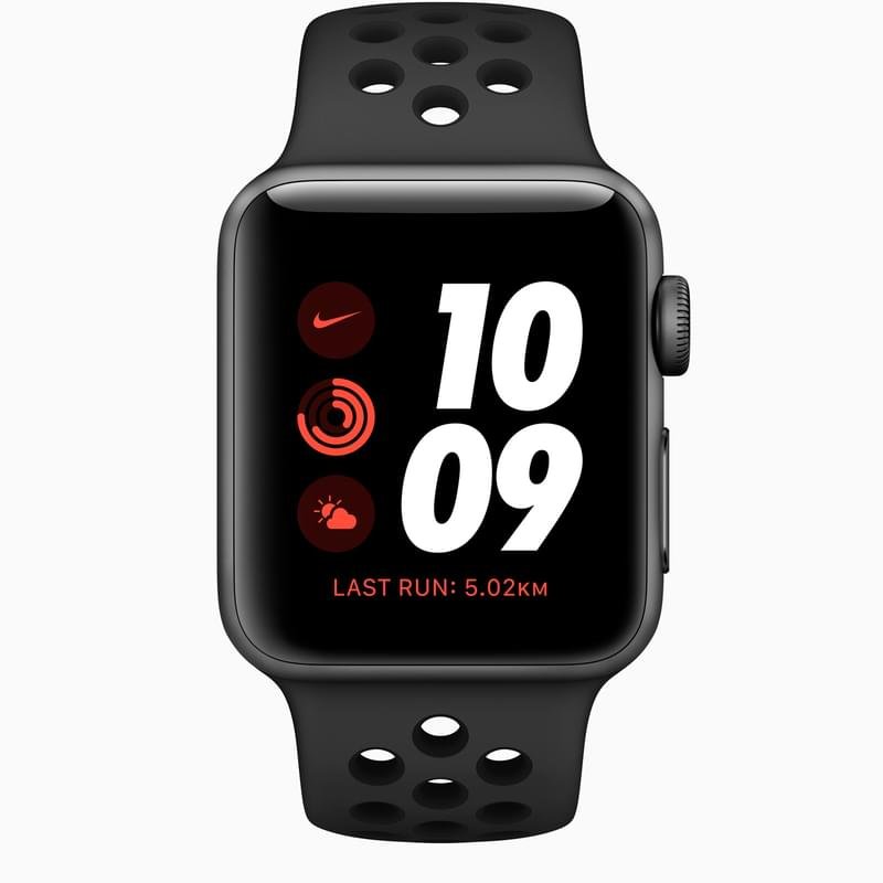 Смарт часы Apple Watch Nike+ Series 3 GPS 38mm Space Grey Aluminium Case with Black Nike Sport Band - фото #1