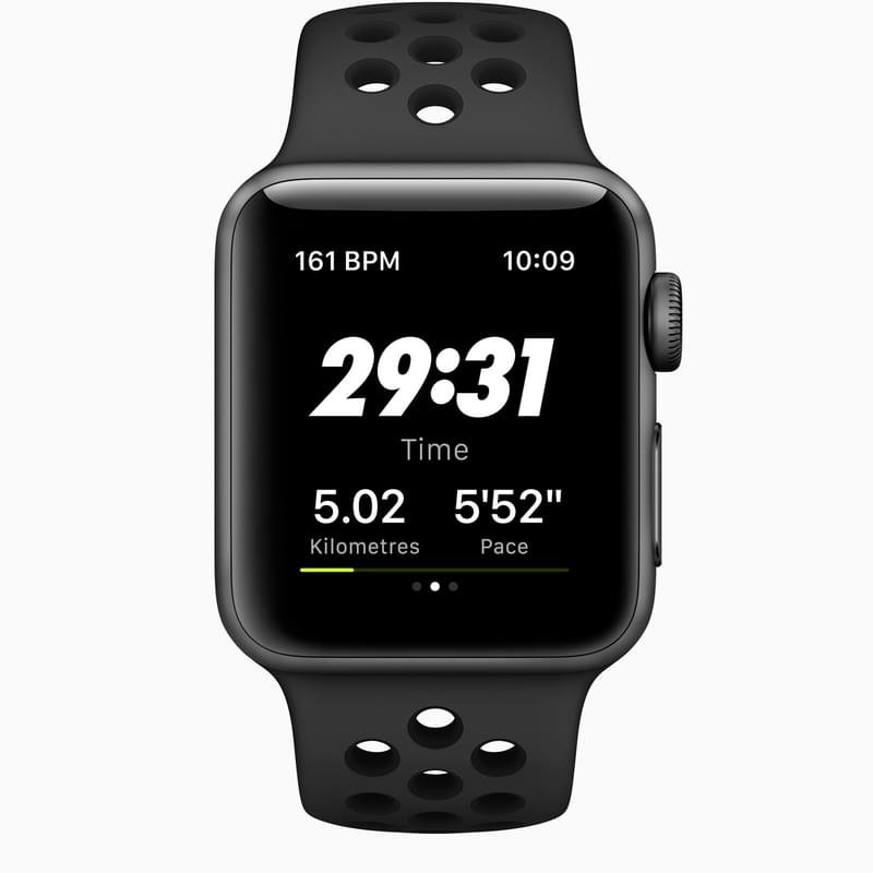 Смарт часы Apple Watch Nike+ Series 3 GPS 38mm Space Grey Aluminium Case with Black Nike Sport Band - фото #3