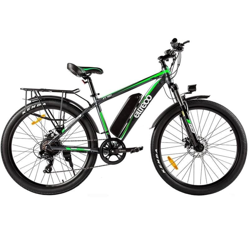 Электровелосипед ВЕЛОГИБРИД Eltreco XT750 (рост 19) D27,5 (2019) (Черный-зеленый) - фото #0