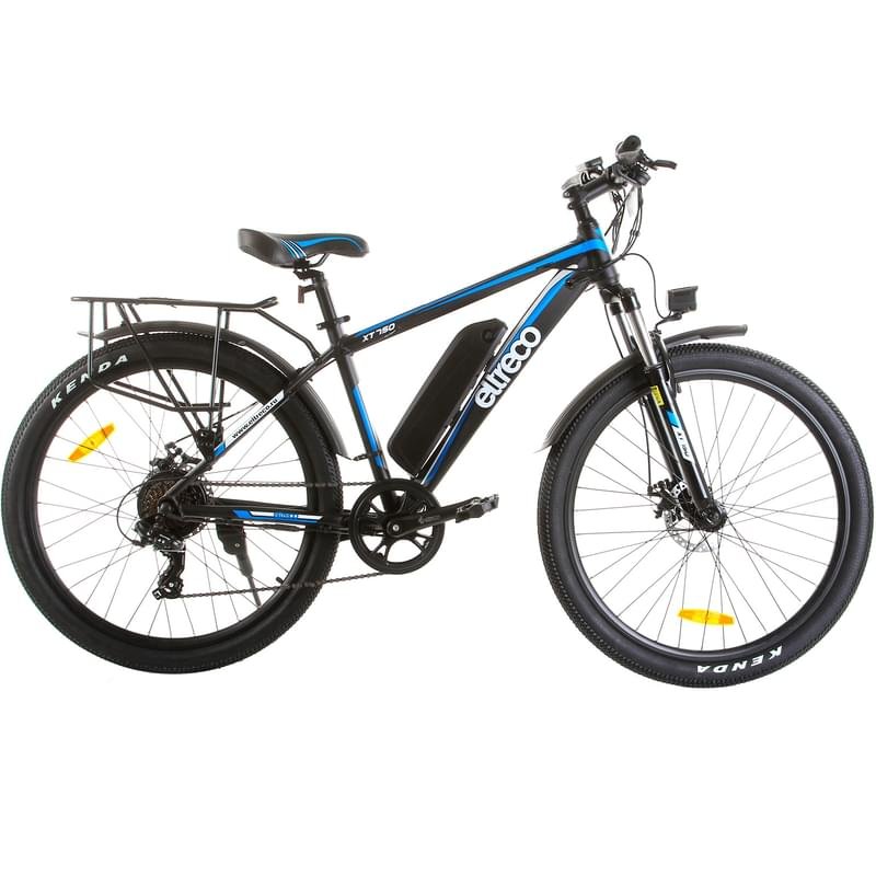 Электровелосипед ВЕЛОГИБРИД Eltreco XT750 (рост 19) D27,5 (2019) (Черный-синий) - фото #0