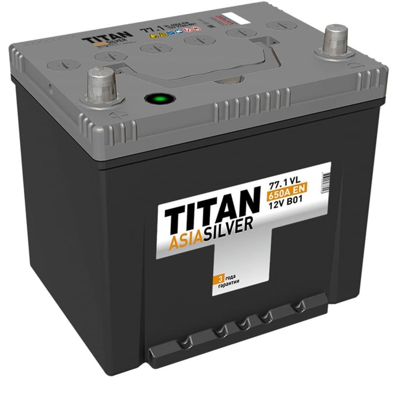 Аккумулятор Titan Asia Silver 77Ah "+ -" (6CT-77AhR) - фото #1