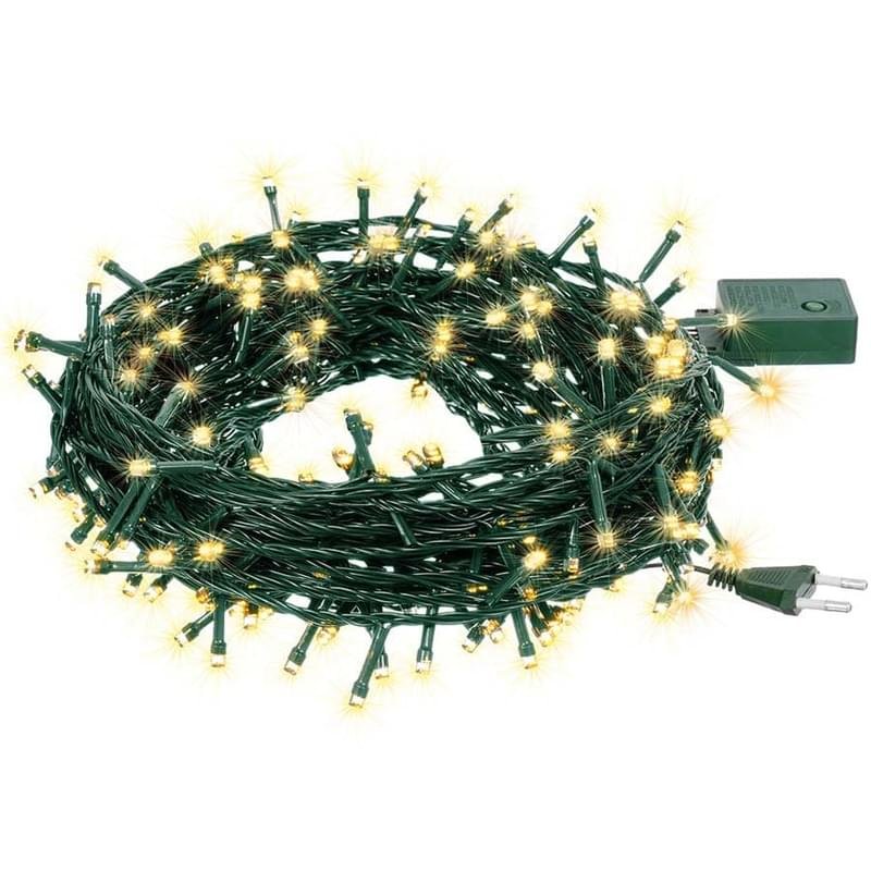 Электрогирлянда VEGAS "Нить" 100 теплых LED ламп, зеленый провод, 10 м, 220 v /20 - фото #0