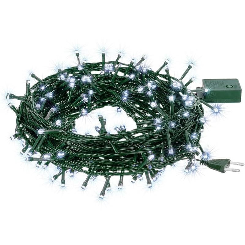 Электрогирлянда VEGAS "Нить" 100 холодных LED ламп, зеленый провод, 10 м, 220 v /20 - фото #0