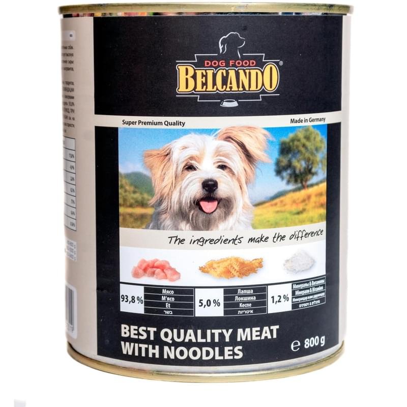 Консерва Belcando Best Quality meat with noodle для собак, с мясом и лапшой 800 г - фото #0