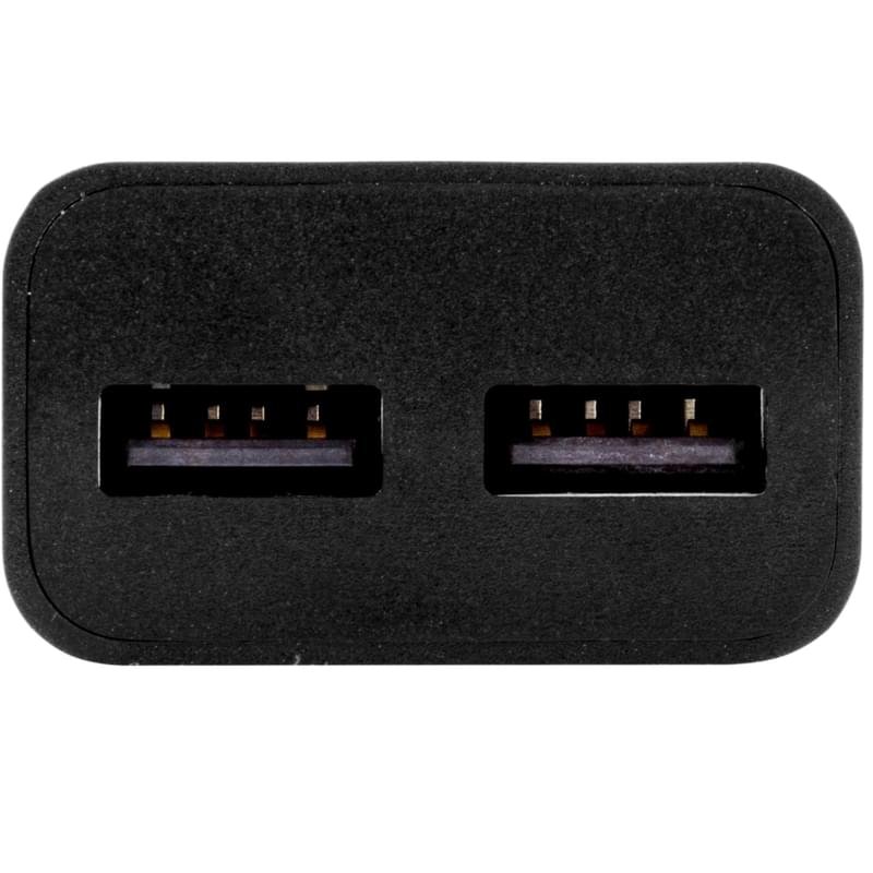 Сетевое зарядное устройство 2*USB, 2.4A + каб. MicroUSB, AVA, Черный (AV-CHT002M) - фото #2