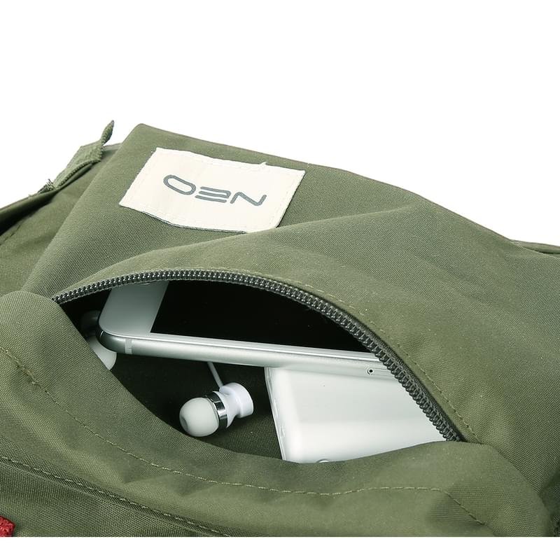 Рюкзак для ноутбука 15.6" NEO NEB-023, Green Red, полиэстер (NEB-023GNR) - фото #6