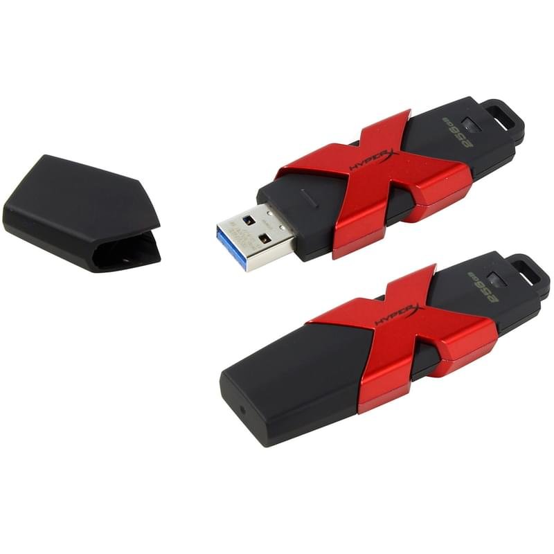 Флеш накопитель USB 256GB Kingston HyperX Savage, 3.1, Black (HXS3/256GB) - фото #2